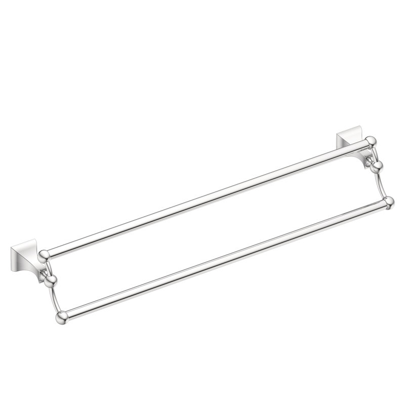 Retreat Double 24" Wall Mounted Towel Bar, Chrome