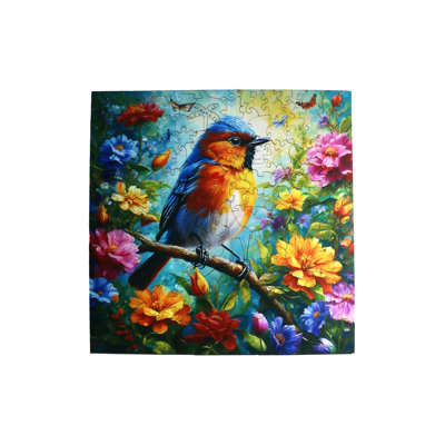 Bird in the Garden - Jigsaw Wooden Puzzle by Wizardi F07N9-11
