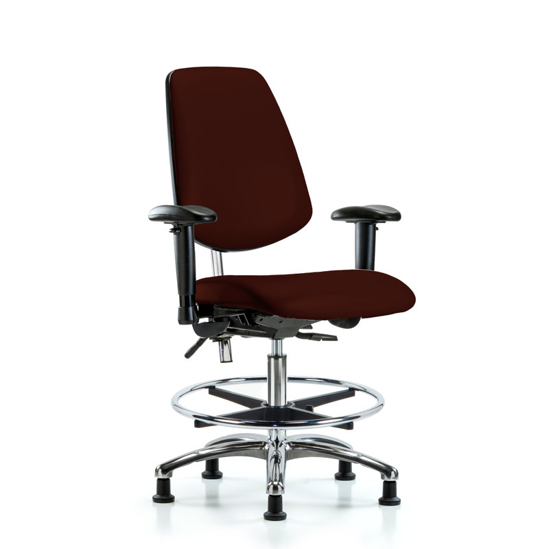 Chaise de dessinateur Josiah, Bourgogne, Patins, Inclus