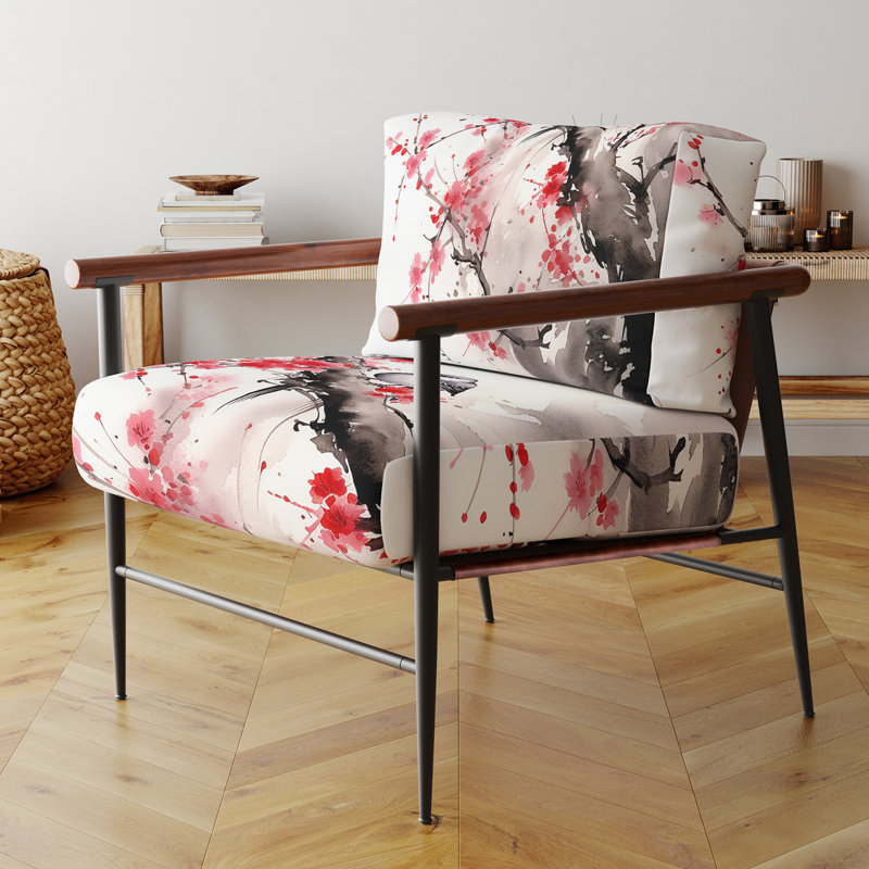 Chaise d'appoint rembourrée japonaise