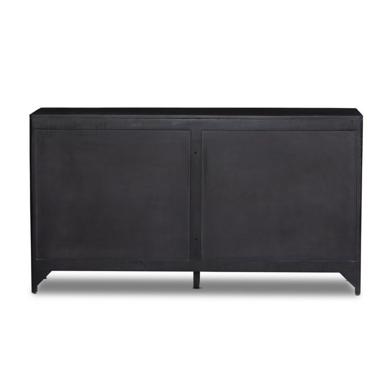 Sydney 6 Drawer Dresser, Black Wash/Black Cane