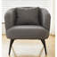 Fauteuil moderne en velours avec coussin-130138696