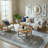 Roseau Performance Modern Country / Farmhouse Floral Gray/Blue Rug-870327372