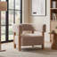 Chaises d'appoint modernes, pieds en bois rembourrés pour le salon