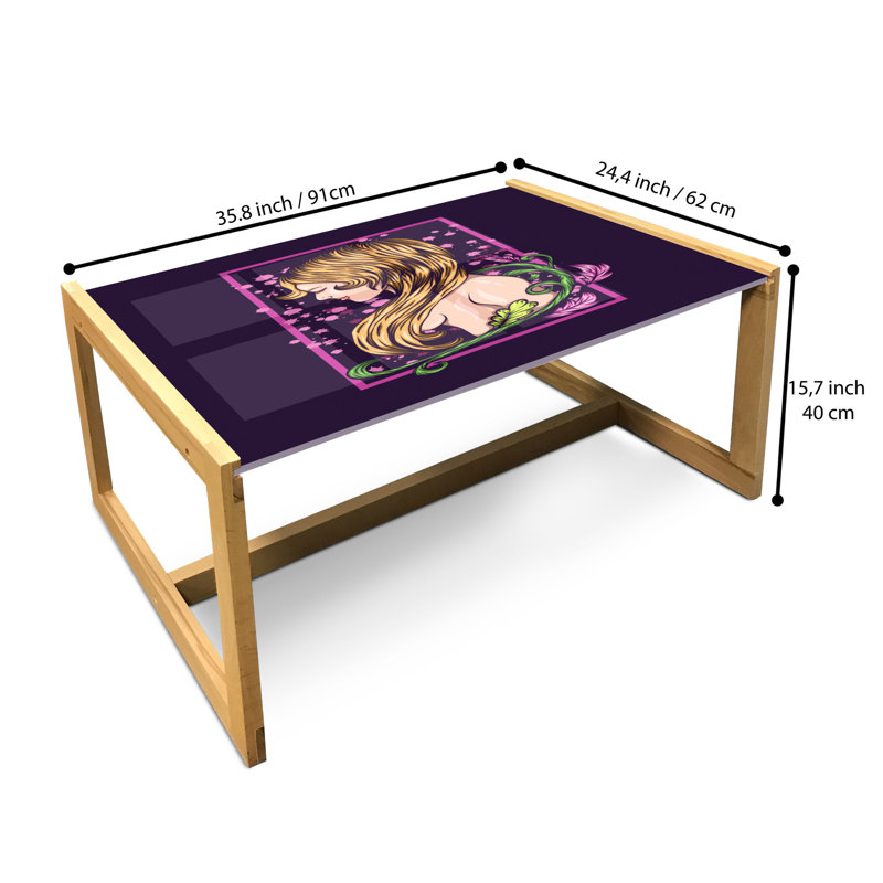 Hazele Sled Coffee Table, 40cm H x 91cm W x 62cm D