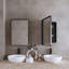 Armoire de salle de bain polyvalente avec cadre en métal avec miroir et tablettes réglables pour un rangement amélioré