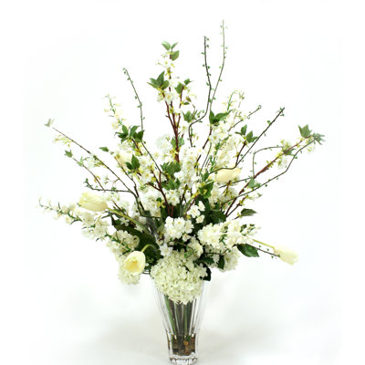 Polysilk Cherry Blossom Arrangement in Vase