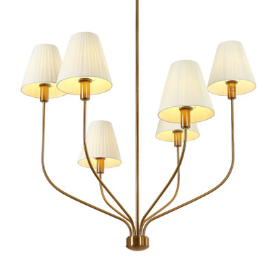 6- Light Dimmable 33.9'' W Dining Room Chandelier