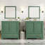 Ensemble de meuble-lavabo vert 60 po avec double meuble-lavabo (séparé), double lavabo en céramique, tablette de rangement et tiroirs séparés (miroir non inclus) - Solution de salle de bain moderne pour salles de bain spacieuses-131576345