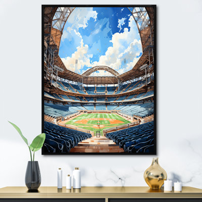 «Abstract Baseball Stadium I - Cityscapes», art mural sur toile