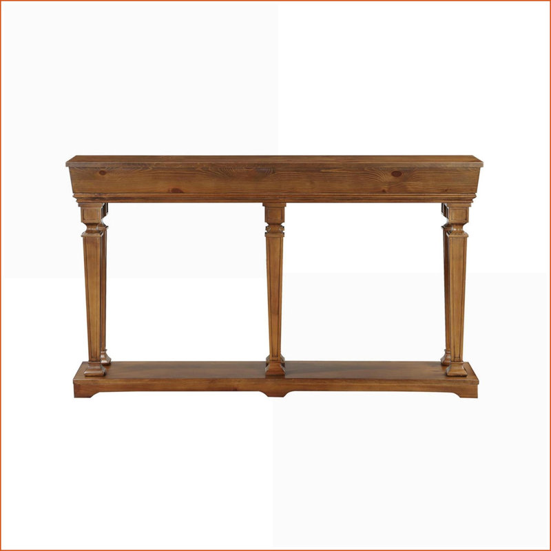 Table basse rectangulaire à finition chêne pour salon, peu encombrante avec tablette de présentation