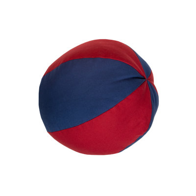Oreiller rond Mcégror en rouge / bleu marine
