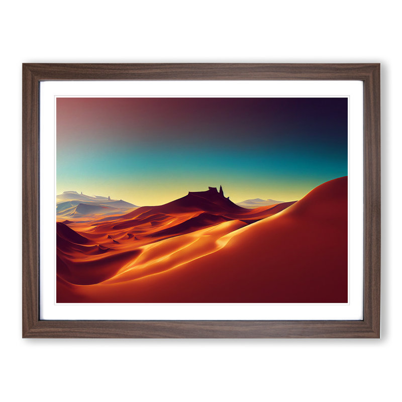 Charming Desert - Framed Print, 46cm H x 64cm W x 2cm D, Walnut Framed