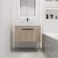 Meuble-lavabo moderne 30 po avec lavabo en céramique et fixation murale