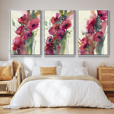 " Poppy Summer I " 3 - Pieces