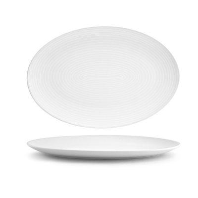 Spiral Oval Coupe 13" Dinner Plate