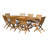 8 - Person Teak Wood Patio Dining Set with Oval Table , Cushions Included