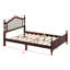 Lit en bois de pin grand format - tête de lit, pied de lit et pieds de support rembourrés (2 traverses de lit + plateforme centrale)-1884717039