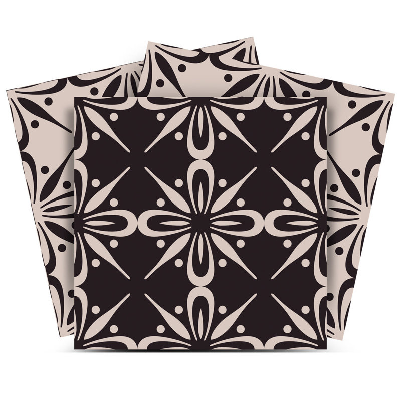 Carreaux amovibles 12 po x 12 po gris et noir The Clover