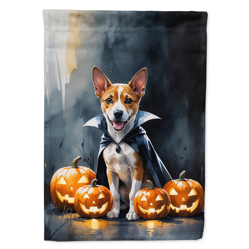 Drapeau de jardin chiot Halloween, Basenji