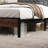 King Size Wooden Bed Frame, Soft Bedside With 2 Usbs, Noise- Sleep Time, Large Storage Beneath Bed, Vintage Shelf Headboard, Built-In Charging Type-C, Brown For Bedroom Escape Of Metal And Wood,-16044840