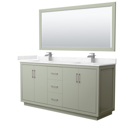 Ensemble de meuble-lavabo double 72 "avec miroir Icon
