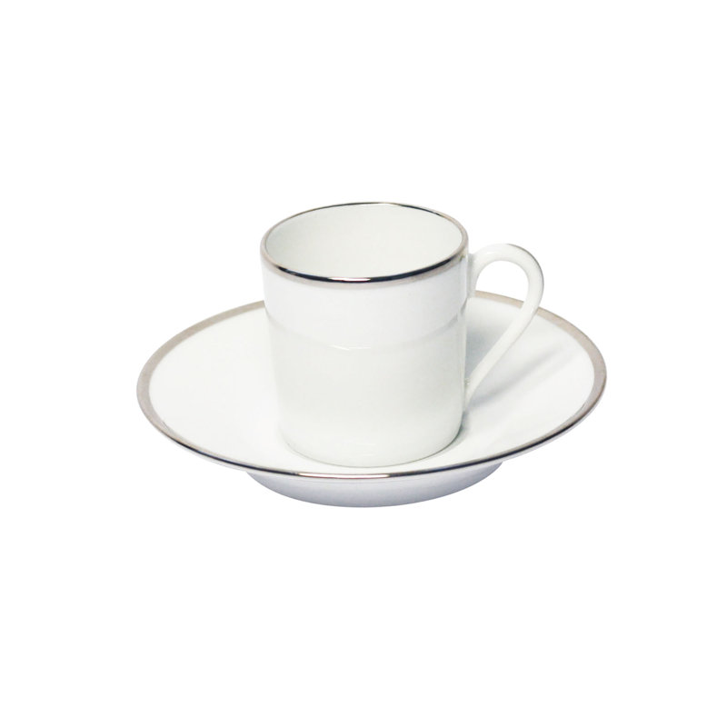 Orsay Porcelain Espresso Cup, Platinum, 2.3 oz.