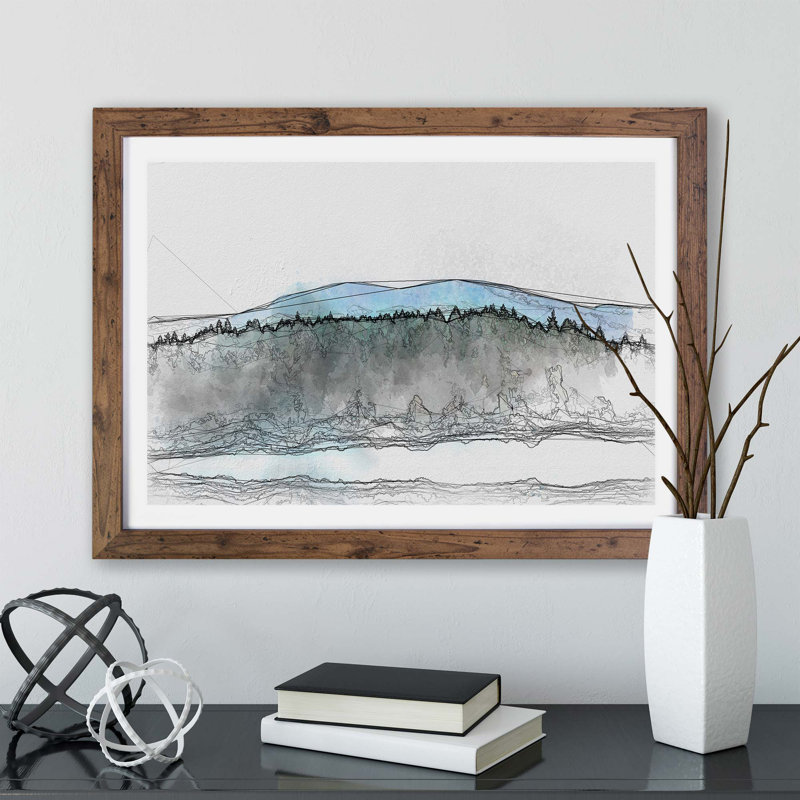 Fir Tree Forest - Framed Print, Walnut, 45cm H x 63cm W x 2cm D