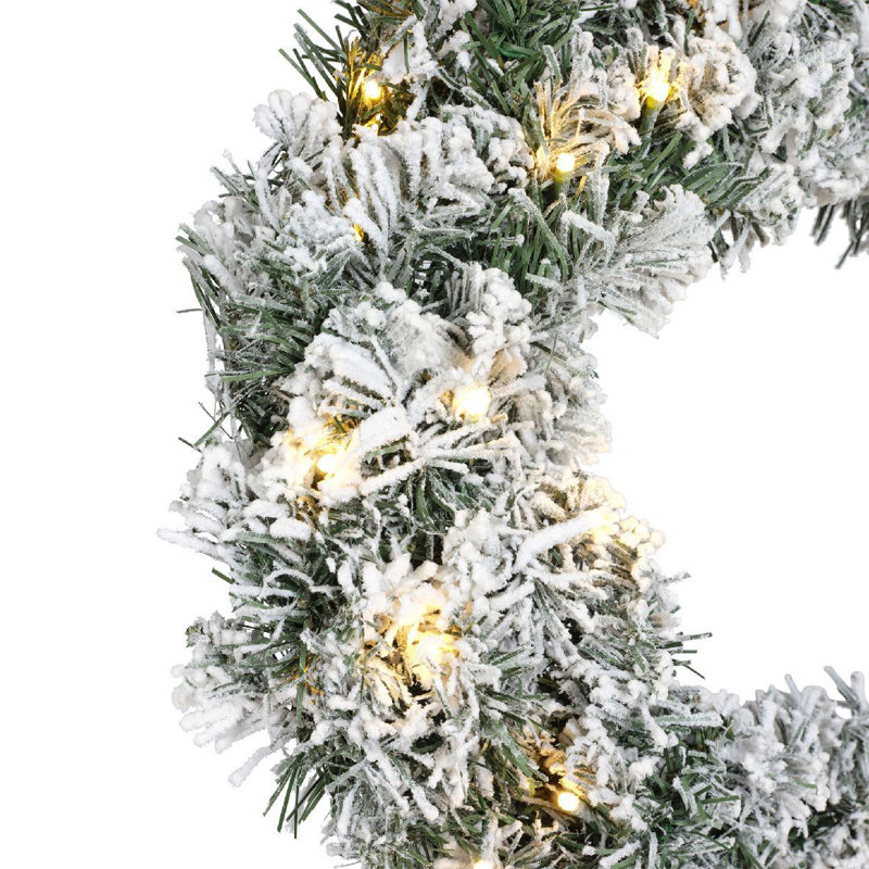 Faux Lighted 50cm Wreath