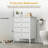 Philomena White Fluted 4 Drawer Dresser For Bedroom