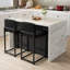 Upholstered Counter Stool with Metal Frame