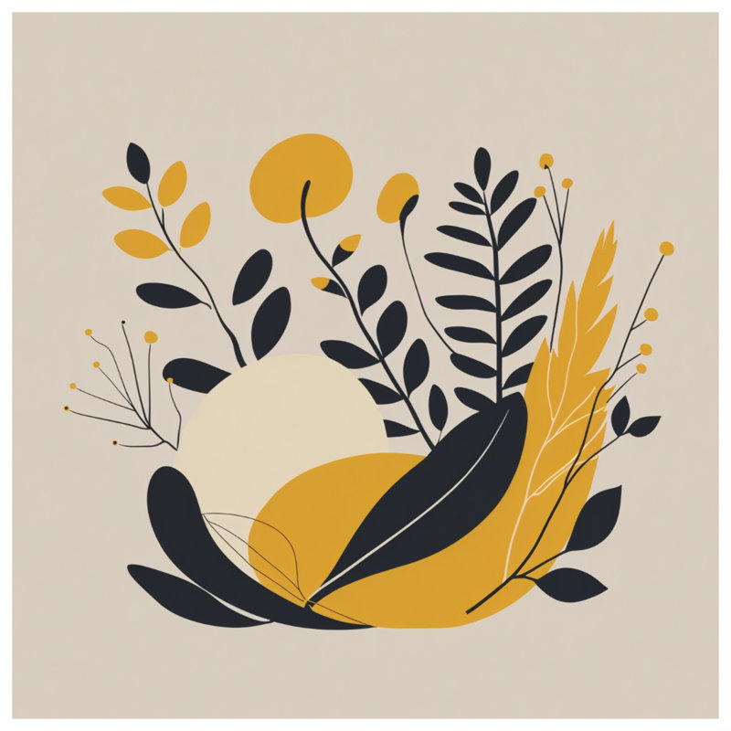 Rideaux abstraits à motif de feuilles abstraites, voilages naturels et rideaux occultant - 1 panneau, Transparent