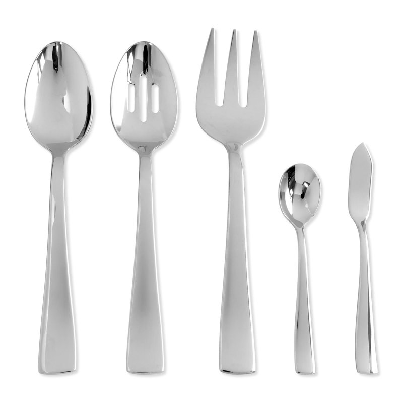 Mickyle 5 Piece Stainless Steel Hostess Set