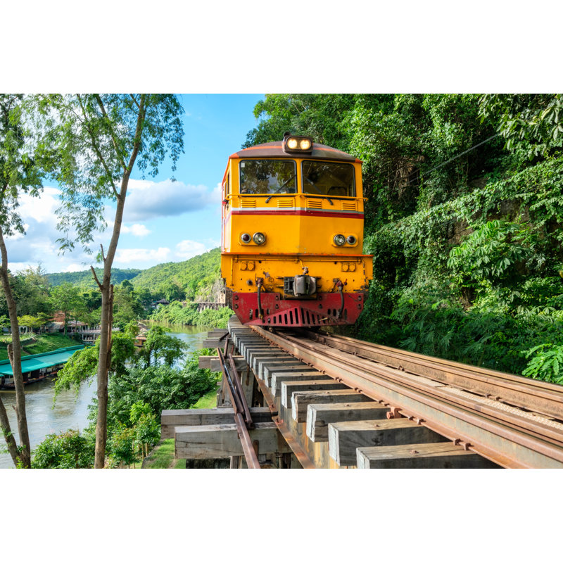 Ancient Train by Mumemories - Wrapped Canvas Print, 61cm H x 91cm W