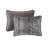 6-Piece Full/Queen 6 Piece Jacquard Quilt Set with Throw Pillows,Grey