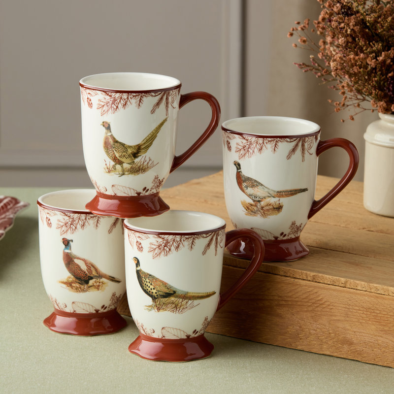 Ensemble de 4 tasses à pieds 18 oz Pheasant Grove