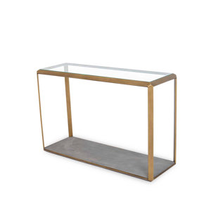 120cm Glass Top Console Table