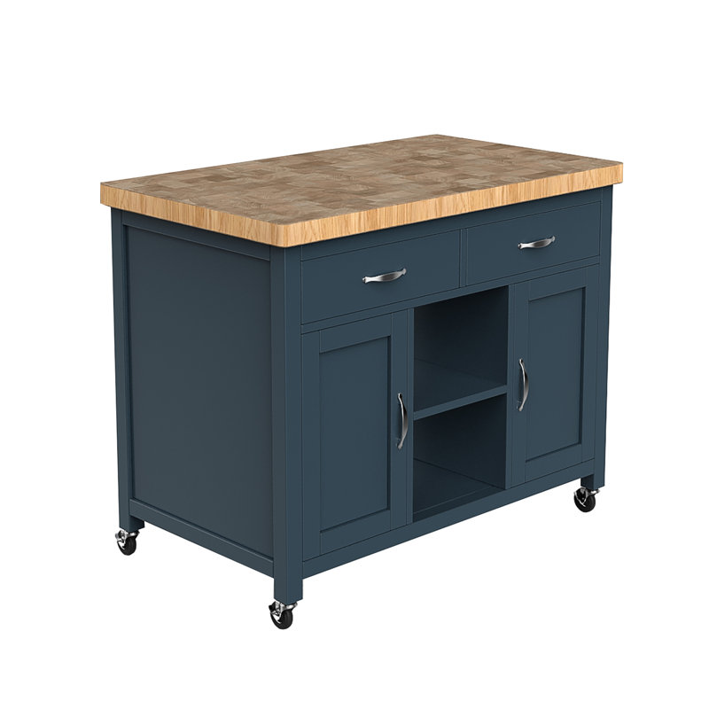 Dheeran Kitchen Island, Blue