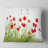 Poppies on White Background - Floral Poppies Pillow-29892322-29892319
