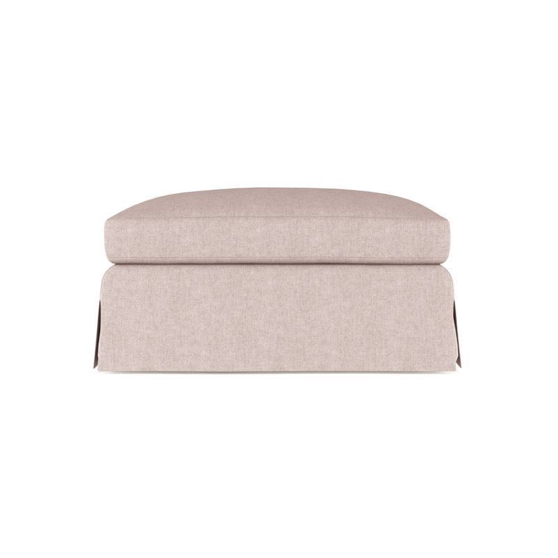 Ludlow Ottoman, Plush Velvet Oyster, Weathered