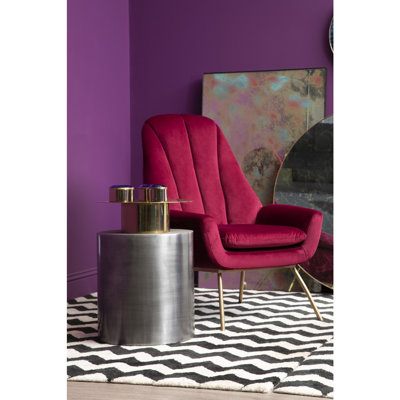 Alhan Pedestal Round Side Table