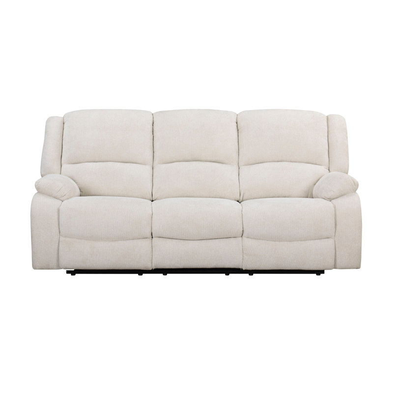 Roundhill Furniture Blitz Transitional Manual Reclining Sofa, Beige