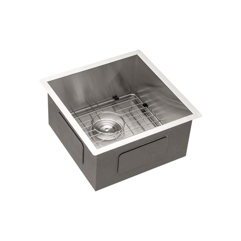 Évier de cuisine encastrable 13 po - 13 po x 15 po x 9 po - Évier de cuisine en acier inoxydable encastrable à profondeur unique de calibre 16 de 9 po