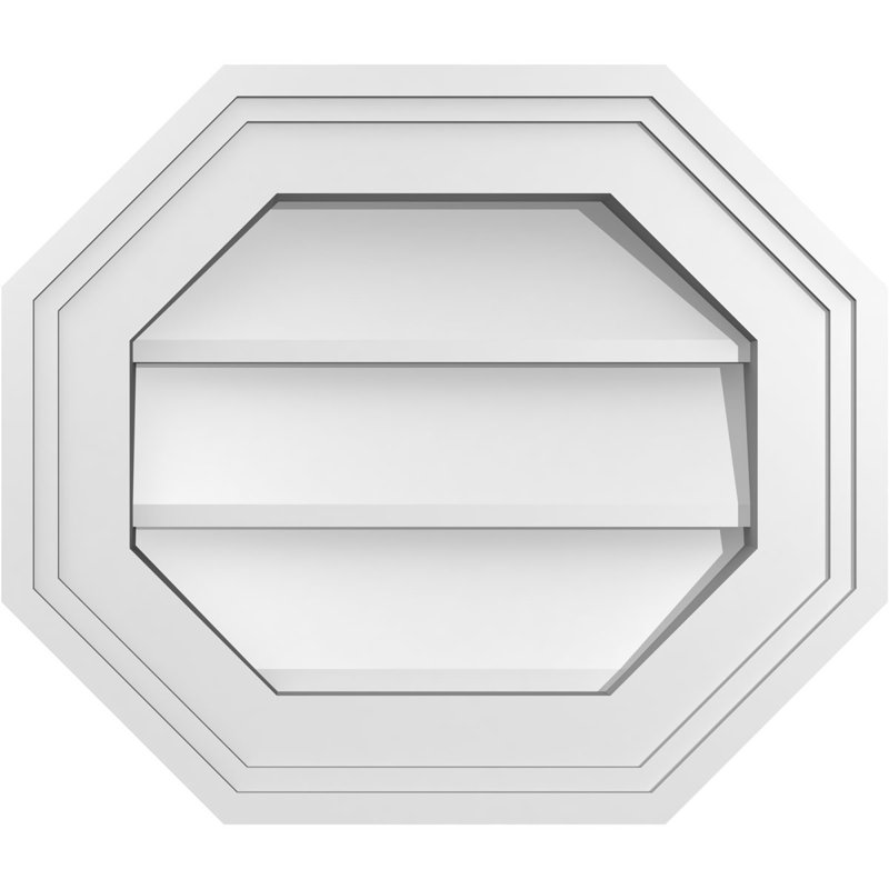 Évent horizontal gondole allongé en surface octogonal Signature, H 12 po x l 14 po x P 1,5 po