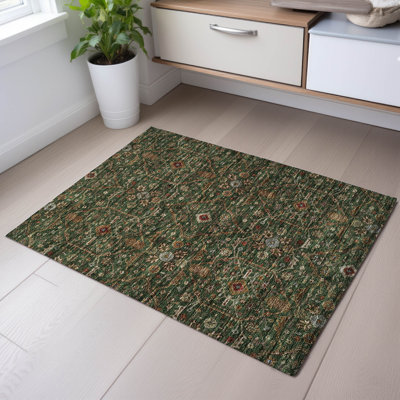 Premium Machine Washable Ducote AMF1130 Global Rug
