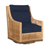 Outdoor Peninsula Gliding Wicker/Rattan Chair with Cushions