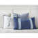 Monogram Appliqued Feather Linen Reversible Throw Pillow