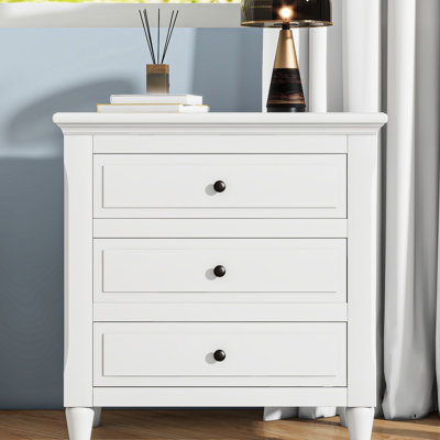 Armoire 3 tables de chevet, blanc - Augmentez la fonctionnalité de votre armoire de chambre à coucher