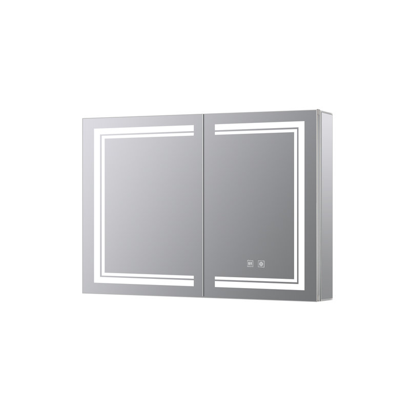 Armoire à pharmacie à miroir à DEL à fixation en surface mesurant l 40 po x H 28 po Mesa, L 40 po x H 28 po