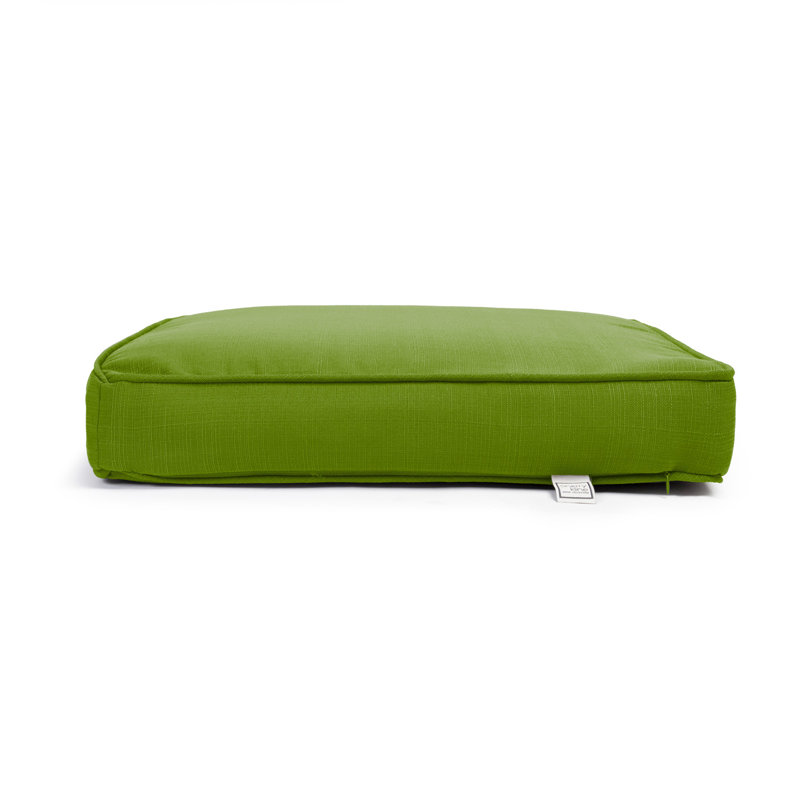Gusseted And Corded Seat Cushion With Zipper, Filled With White Virgin Polyester Fiber., Kiwi